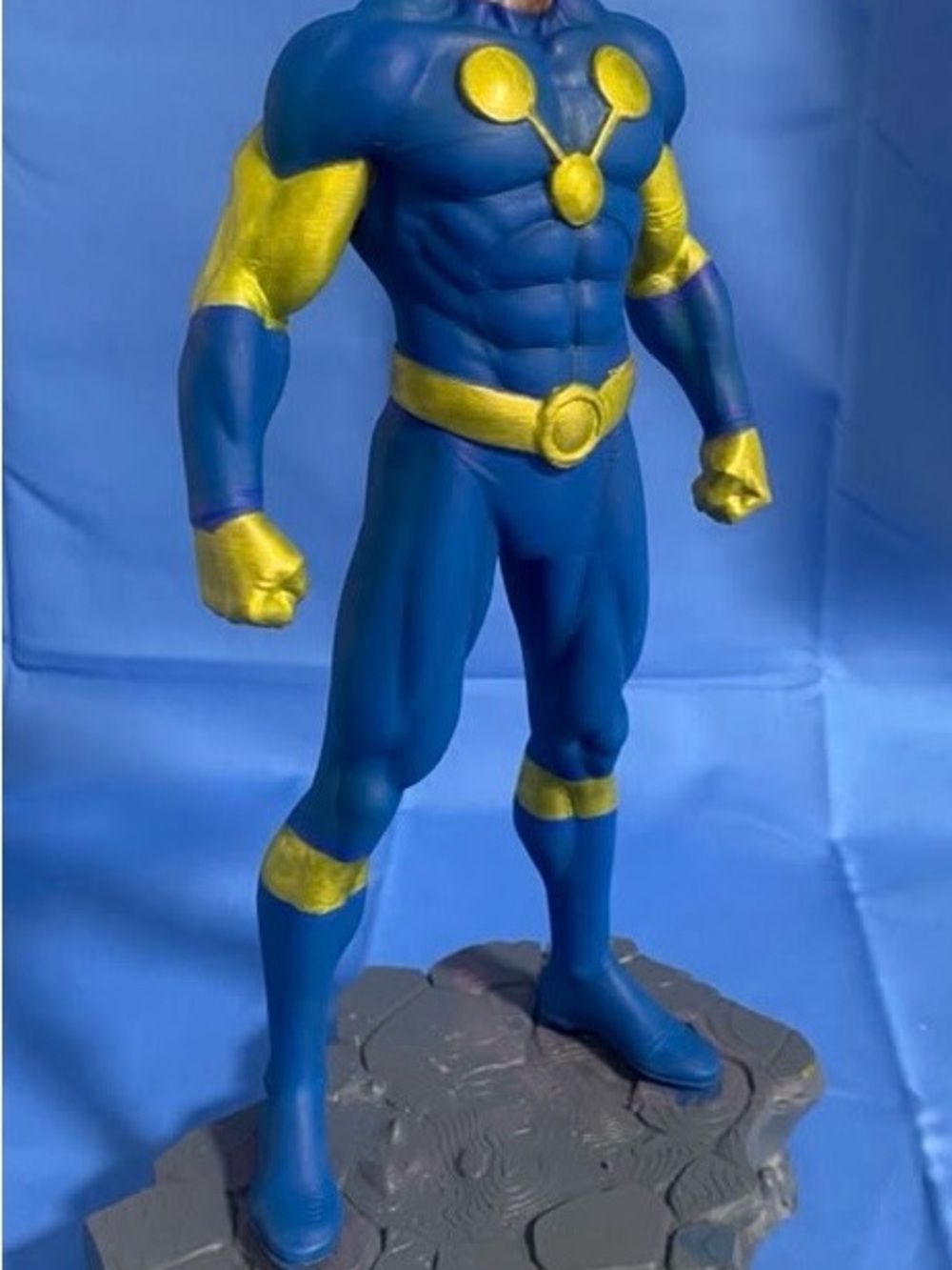 30” Hand-Painted 3D Printed Nova Superhero Statue Figure with Display Base